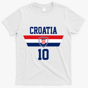 Croatia Hrvatska Flag Zagreb Croatian Soccer Jersey T-Shirt - White