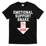 Crude Humor Inappropriate Emotional Support Snake Halloween T-Shirt - Black