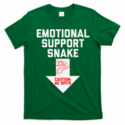 Crude Humor Inappropriate Emotional Support Snake Halloween T-Shirt - Irish Green