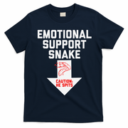 Crude Humor Inappropriate Emotional Support Snake Halloween T-Shirt - Navy Blue