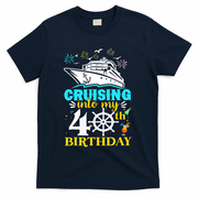 Cruising Into My 40th Birthday 40 Year Old Cruise Birthday T-Shirt - Navy