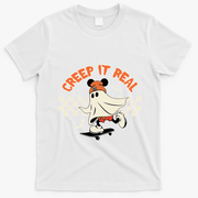 Creep It Real Spooky Ghost Mouse T-Shirt - White