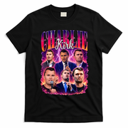 Charlie Kirk Face Justice Memorial  T-Shirt - Black