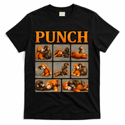 Cute Monkey Punch Funny T-Shirt - Black