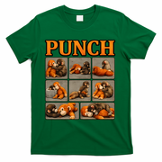 Cute Monkey Punch Funny T-Shirt - Green