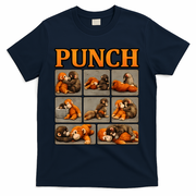 Cute Monkey Punch Funny T-Shirt - Navy