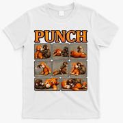 Cute Monkey Punch Funny T-Shirt - White