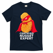 Chicken Nugget Certified Nugget Expert Halloween Costume T-Shirt - Navy Blue