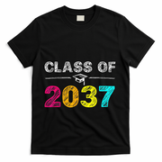 Class Of 2037 Grow With Me First Day Of School Graduation T-Shirt - Black