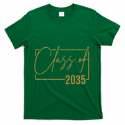 Class Of 2035 Gold Graduation T-Shirt - Green