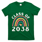 Class Of 2038 Graduation Kindergarten 2038 School Rainbow Gift T-Shirt - Green