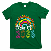 Class Of 2036 Grow With Me First Day Of School Graduation T-Shirt - Green