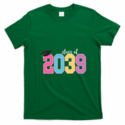 Class Of 2039 Grow With Me Pre-K 12th Grade Graduation T-Shirt - Irish Green