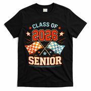 Class Of 2026 Senior Racing Flags T-Shirt - Black