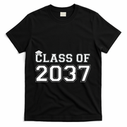 Class Of 2037 Pre K Grow With Me Graduation T-Shirt - Black