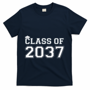 Class Of 2037 Pre K Grow With Me Graduation T-Shirt - Navy