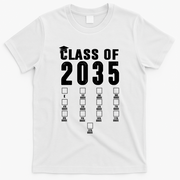 Class Of 2035 Graduation Countdown T-Shirt - White