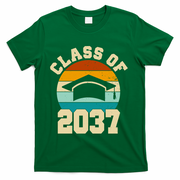 Class Of 2037 Kindergarten Graduation Retro T-Shirt - Green