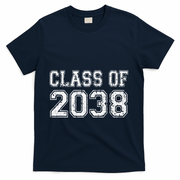 Class Of 2038 Grow With Me Graduation Vintage T-Shirt - Navy