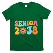 Class Of 2038 Senior 38 Graduation Last Day Of School Groovy T-Shirt - Green