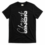 Class Of 2026 Senior Grads Graduation Front And Back T-Shirt - Black