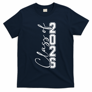Class Of 2026 Senior Grads Graduation Front And Back T-Shirt - Navy