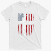 Class Of 2027 Senior Pride American Flag Graduation T-Shirt - White