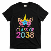 Class Of 2038 Grow With Me Graduation First Day Of School T-Shirt - Black