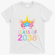 Class Of 2038 Grow With Me Graduation First Day Of School T-Shirt - White