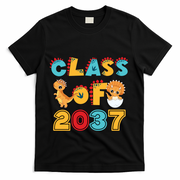 Class Of 2037 Grow With Me Kindergarten Graduation T-Shirt - Black