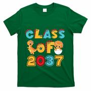 Class Of 2037 Grow With Me Kindergarten Graduation T-Shirt - Green