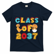 Class Of 2037 Grow With Me Kindergarten Graduation T-Shirt - Navy