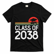 Class Of 2038 Grow With Me Kindergarten To Graduation T-Shirt - Black