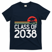 Class Of 2038 Grow With Me Kindergarten To Graduation T-Shirt - Navy