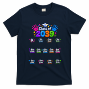 Class Of 2039 Grow With Me Kindergarten 12th Grade T-Shirt - Navy Blue