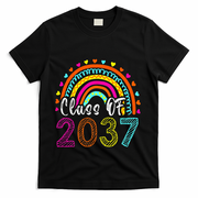 Class Of 2037 Kindergarten Prek Grow With Me Graduation T-Shirt - Black