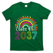 Class Of 2037 Kindergarten Prek Grow With Me Graduation T-Shirt - Green