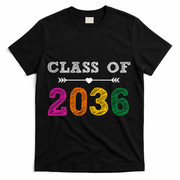 Class Of 2036 Colorful Graduation Gift T-Shirt - Black