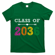 Class Of 2036 Colorful Graduation Gift T-Shirt - Green