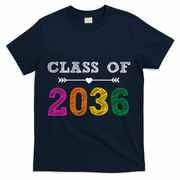 Class Of 2036 Colorful Graduation Gift T-Shirt - Navy