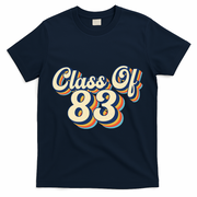 Class Of 83 1983 Graduation High School Reunion Vintage T-Shirt - Navy