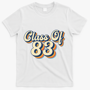 Class Of 83 1983 Graduation High School Reunion Vintage T-Shirt - White