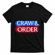 Craw & Order Funny Seafood Parody T-Shirt - Black