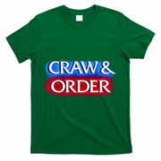 Craw & Order Funny Seafood Parody T-Shirt - Green