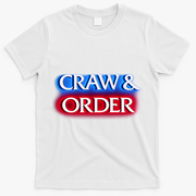 Craw & Order Funny Seafood Parody T-Shirt - White