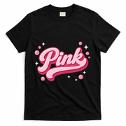 Cute Pink Bubble Logo T-Shirt - Black