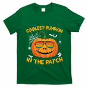 Coolest Pumpkin In The Patch Funny Pumpkin Sunglasses Gift T-Shirt - Irish Green