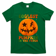 Coolest Pumpkin In The Patch Groovy Happy Halloween Cool Gift T-Shirt - Irish Green
