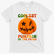 Coolest Pumpkin In The Patch Groovy Happy Halloween Cool Gift T-Shirt - White