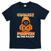 Coolest Pumpkin In The Patch Halloween Kids Design T-Shirt - Navy Blue